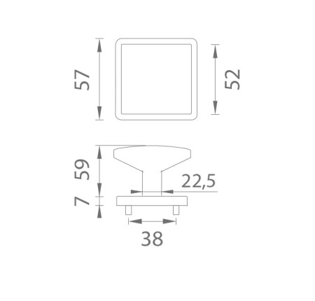 Kvaka za vrata MP - AS - QUERCA - HR 7S (NP - Nickel pearl)