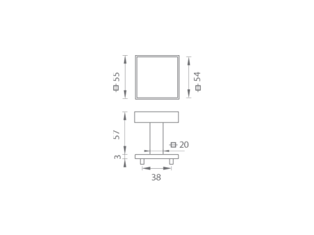 Kvaka za vrata MP - HR 3SM (SB - PVD crna)