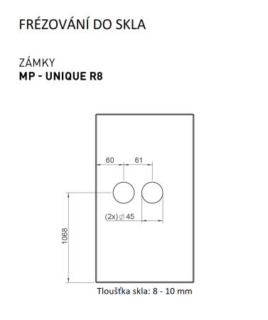Staklena BRAVA s ručkom MP FAVORIT UNIQUE R8- PZ (BS - Matte Black)