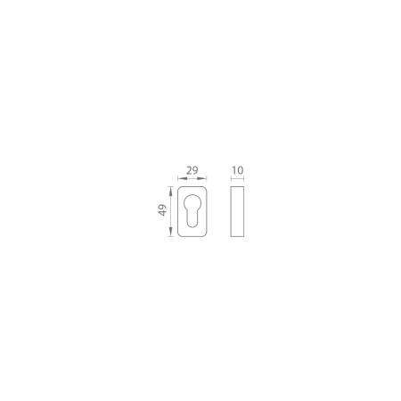 Samoljepljiva ROZETA MP - UNIQUE R8 - 10 mm (BS - Black mat)