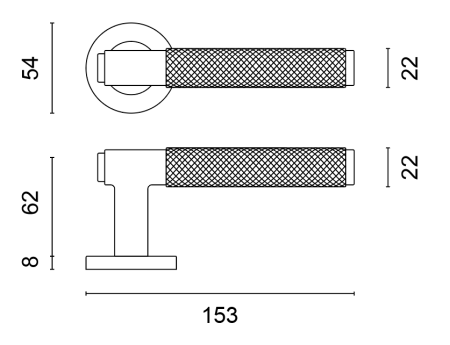 Okov za vrata MP SH - OVALNI - R 1741 PRO 8 MM (T PVD - Titan PVD)