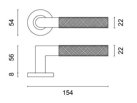 Okov za vrata MP SH - OVALNI - R 1742 PRO 8 MM (CUM PVD - Mat bakreni PVD)