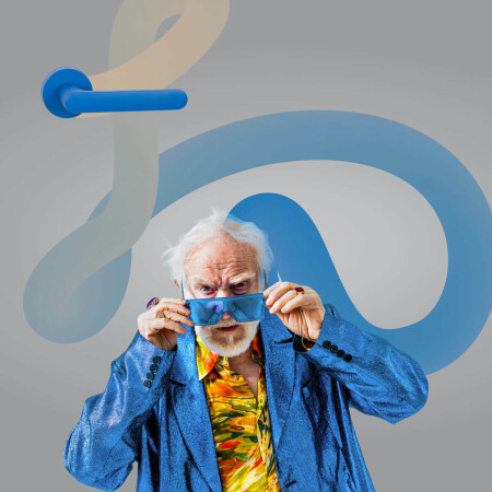Okov za vrata MP CB - MOOD ONE - R (mat tamno plava)