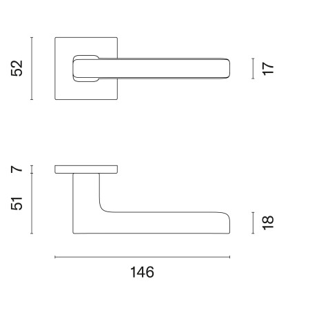 Okov za vrata MP AS - PEA - HR 7S (BS - Mat crna)