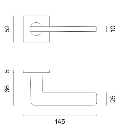 Okov za vrata MP AS - SETIA - HR 5S (BS - Crni mat)