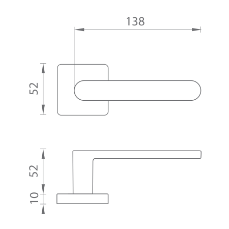Okov za vrata MP CB - MOOD ONEQ - HR (Mat crna (C03))