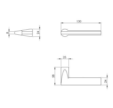 Okov za vrata MP VM - ATLANTA (BS - Crni mat)