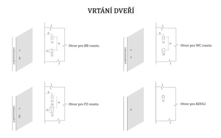 Okov za vrata MP VM - ATLANTA (OCS - Brušeni krom)