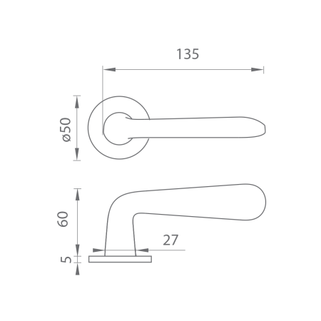 Okov za vrata MP VM - SNAPP - R (Plavi mat)