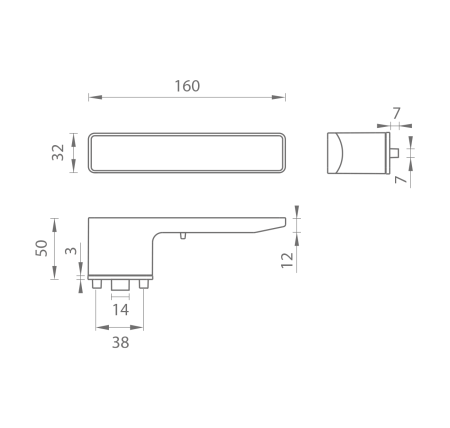 Kvaka za vrata s bravom MPK - GRANDERA SWITCH LOCK - RT (BS - Mat crna)