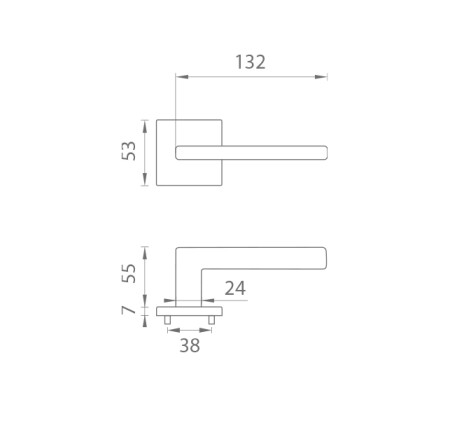 Okov za vrata MP Pyrola - HR 7S (HNM - Smeđi mat)