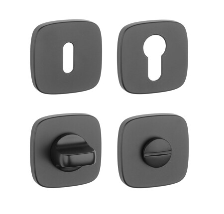 Rozeta za vrata MP AS - QR 7S (BS - Mat crna)