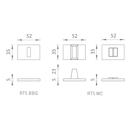 Rozeta za vrata MP TI - RT5 (T - Titan)
