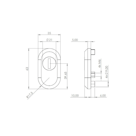 Prekrivna folija za sigurnosne okove MP MPK SECURO S01 PLUS - SO (BN - Brušeni nehrđajući čelik)