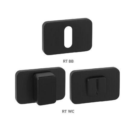 Rozeta za vrata MP MPK - PERFECTA - RT (BS - Crna mat)