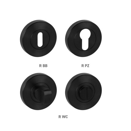 Rozeta za vrata MP - RS (BS PVD - Crna mat PVD)