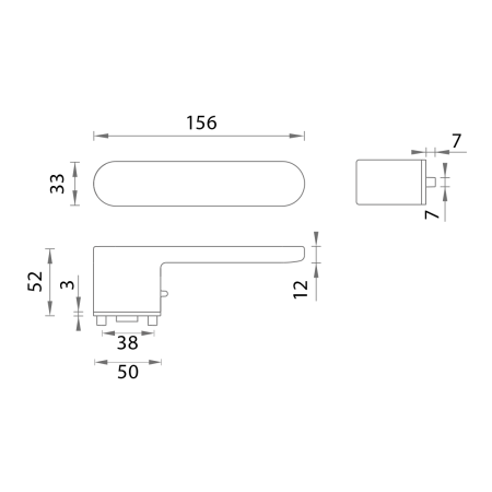Okov za vrata MP MPK - IMPRESSA SWITCH LOCK - OR s zaključavanjem na ručki (T - Titan)