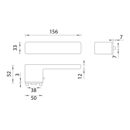 Okov za vrata MP MPK - PERFECTA SWITCH BRAVA - RT (OLS - Brušeni mesing)