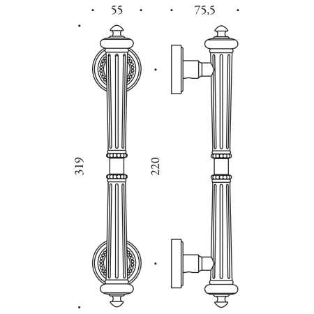 Kvaka MP CB - RUČKA BYBLOS - 319/220 (BSV - sjajna bronca)