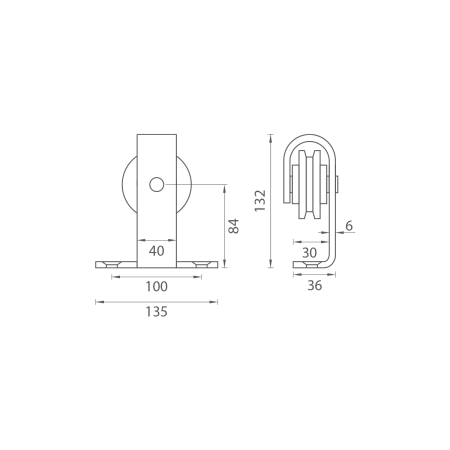 Klizni sustav mp VINTAGE 3 s 2m šinom (BS - Crna mat)