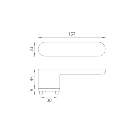 Okov za vrata MP MPK - IMPRESSA - OR (HNM - Smeđa mat)