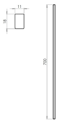 DRŽAČ MP PLANEO GS 49011 (BN - Brušeni nehrđajući čelik)