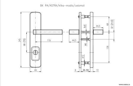 Sigurnosni okovi ROSTEX BK R4 ASTRA (KROMIRANI INOX)