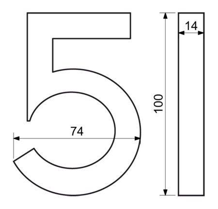 Kućni brojevi RICHTER 3D RN.100LV (ALUMINIJ)