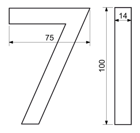 Kućni brojevi RICHTER 3D RN.100LV (ALUMINIJ)
