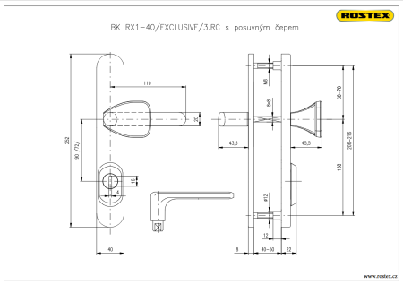 Sigurnosni okovi ROSTEX BK RX 4-40 EXCLUSIVE 3. klase (MAT INOX)