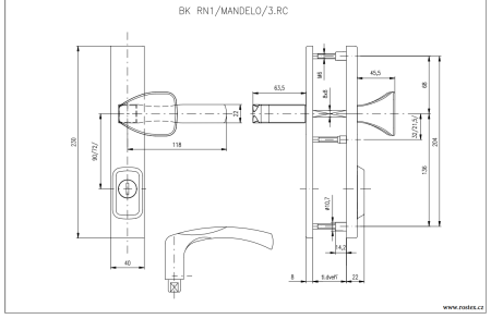 Sigurnosni okovi ROSTEX RN4 MANDELO (INOX-MAT)