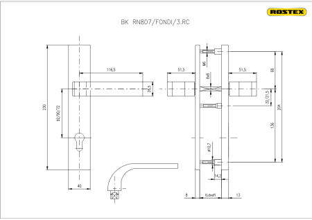 Sigurnosni okovi ROSTEX RN807 FONDI (MAT INOX)