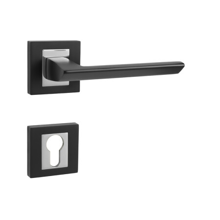 Okov za vrata MP Jasper HR (BS/OC - mat crna / sjajni krom)