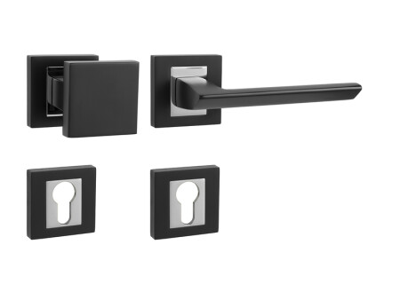 Okov za vrata MP Jasper HR (BS/OC - mat crna / sjajni krom)