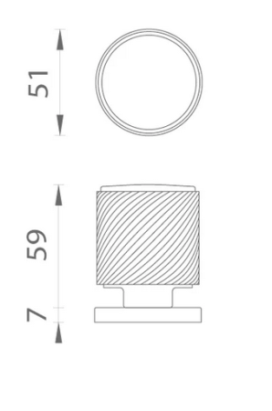 Kugla za vrata MP Calla - R 7S (BS - mat crna)