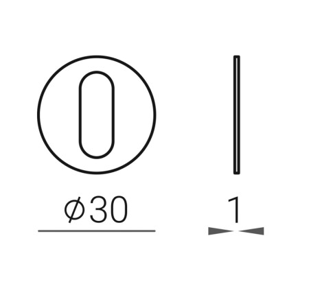 Rozeta za vrata MP VM - 1R (WS - bijela mat)