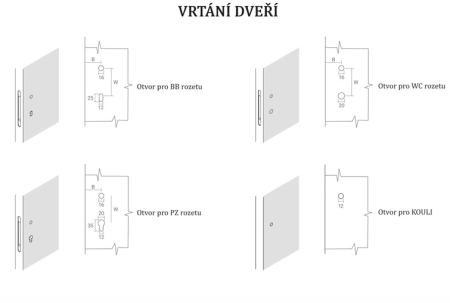 Okov za vrata MP WIND (WS - bijeli mat)
