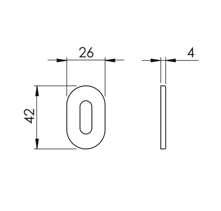 Rozeta za vrata MP VM - 4UOR (WS - bijela mat)