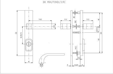 Sigurnosni okovi ROSTEX RN4 FONDI (MAT INOX)