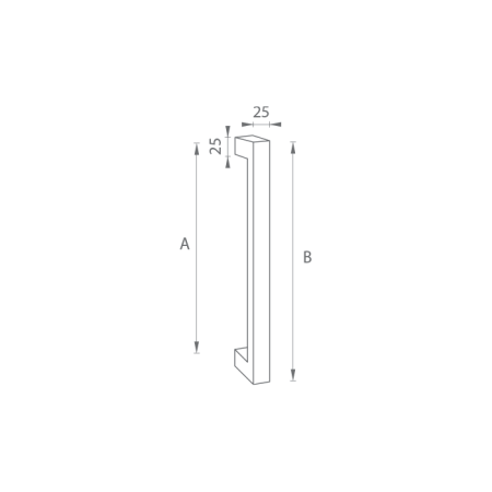 KVAKA MP šifra K02K 25x25 mm ST - kom (BS - Mat crna)