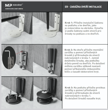 Zaustavnik vrata MP ER (BS - mat crna)
