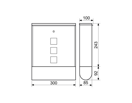 Poštanski sandučić RICHTER BK.210.HM (smeđi)
