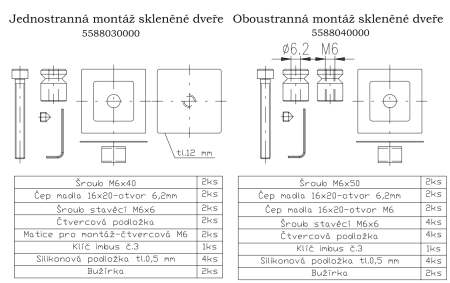 Kvaka za vrata ROSTEX ALFA (crna) - dvostr