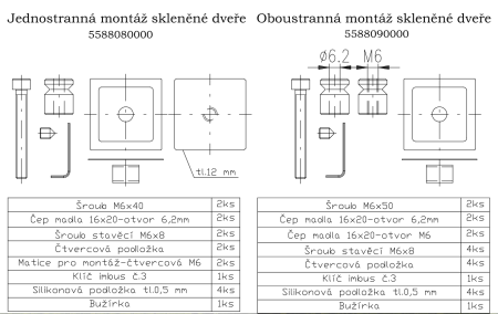Kvaka za vrata ROSTEX BETA (crna) - dvostr
