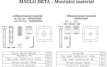 Kvaka za vrata ROSTEX BETA (mat inox) - dvostr