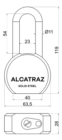Čelična brava RICHTER RV.ALCATRAZ.65.PL