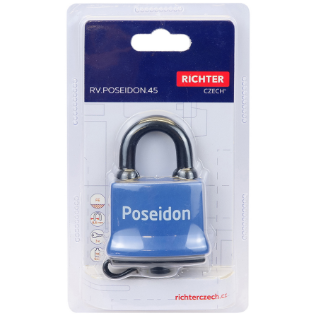 Čelični vodootporni lokot sa plastičnim poklopcem RCIHTER RV.POSEIDON.45