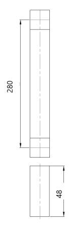 Kvaka za vrata TWIN FOSIL 304/280mm