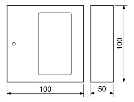 Vatrootporni čelični ormar sa staklom za zajedničko zatvaranje - SU RICHTER TS.1010.G.SU (crveni)