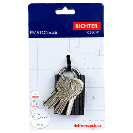 Čelični lokot s poklopcem okova RICHTER RV.STONE.38